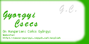 gyorgyi csecs business card